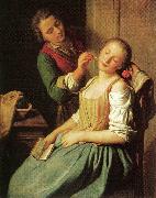 Pietro Antonio Rotari Sleeping Girl oil on canvas